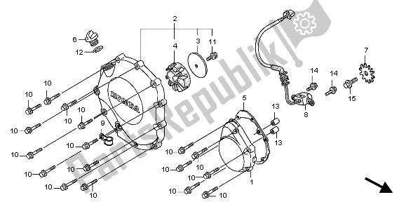 Tutte le parti per il Coperchio Carter Destro del Honda CB 1300 2007