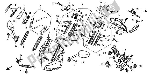 Wszystkie części do Górna Maska Honda CBF 1000 FT 2012