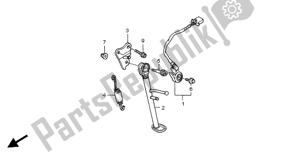 Tutte le parti per il In Piedi del Honda VTR 1000 SP 2004