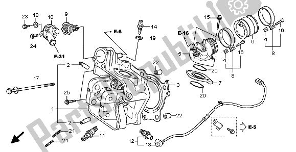 Wszystkie części do G? Owica Cylindra Honda SH 300A 2010