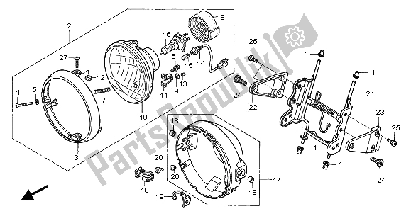 Todas las partes para Faro (eu) de Honda CB 1300 2005