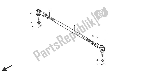 All parts for the Tie Rod of the Honda TRX 300 EX Fourtrax 2005