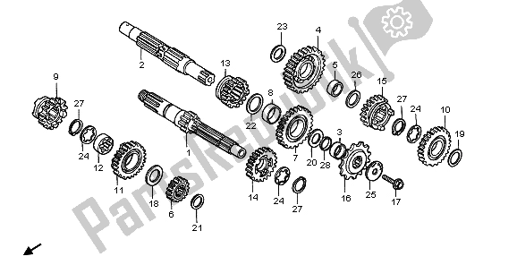 Todas las partes para Transmisión de Honda CR 250R 1998