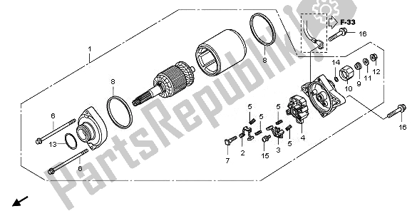 Todas las partes para Motor De Arranque de Honda TRX 420 FA Fourtrax Rancher AT 2011