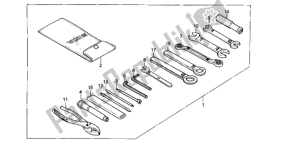 All parts for the Tools of the Honda CBR 1000F 1992