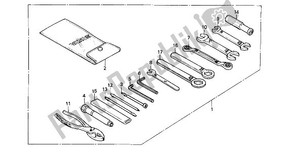 Todas las partes para Herramientas de Honda CBR 1000F 1992