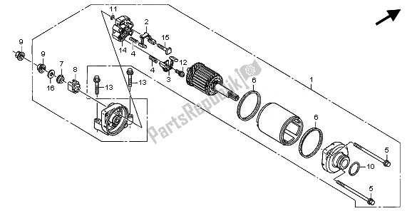 Todas las partes para Motor De Arranque de Honda CB 600F Hornet 2008