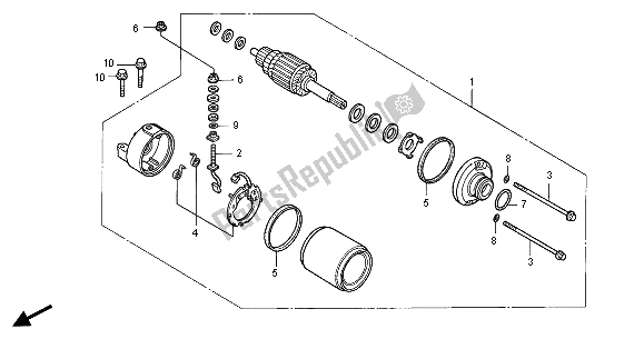 Tutte le parti per il Motore Di Avviamento del Honda CBR 600 FS 2001