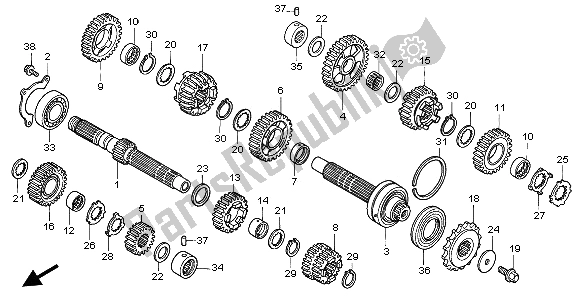 Tutte le parti per il Trasmissione del Honda VTR 1000 SP 2002