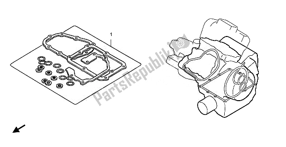 All parts for the Eop-2 Gasket Kit B of the Honda NT 700 VA 2008