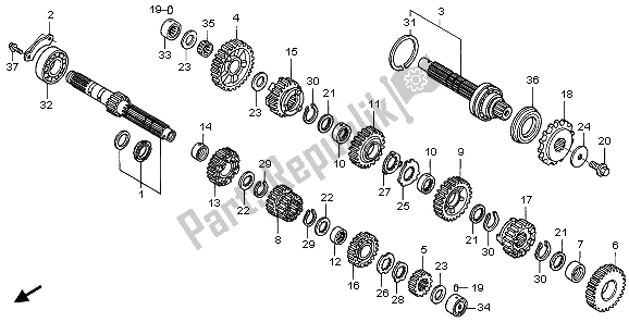 Toutes les pièces pour le Transmission du Honda CBR 1100 XX 2006