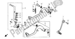 braço de arranque de pedal e chute