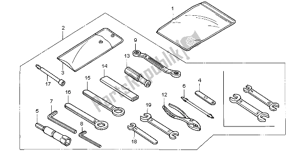 Toutes les pièces pour le Outils du Honda CBR 1100 XX 1999