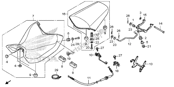 All parts for the Seat of the Honda NC 700 SD 2013