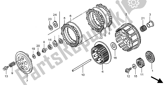 Todas las partes para Embrague de Honda CRF 450R 2008