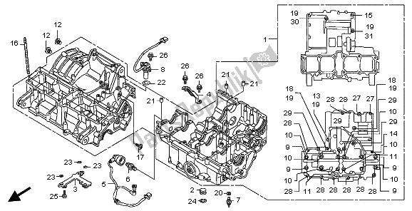 Todas las partes para Caja Del Cigüeñal de Honda CB 1300 SA 2009