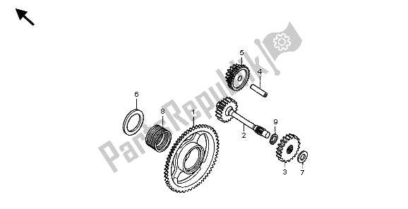 All parts for the Starting Gear of the Honda TRX 500 FA Foretrax Foreman 2007