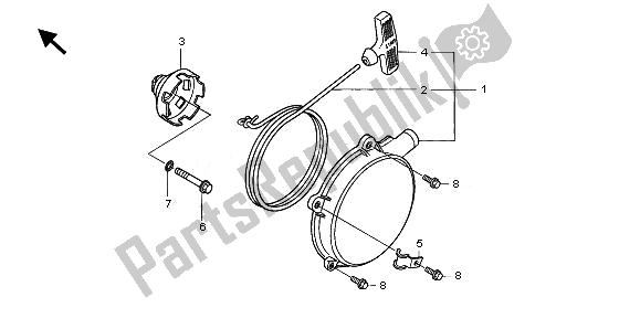 All parts for the Recoil Starter of the Honda TRX 500 FA Fourtrax Foreman Rubicon 2008