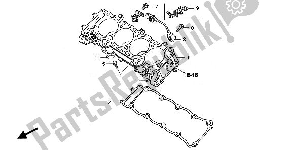 All parts for the Cylinder of the Honda CBR 1000 RA 2011