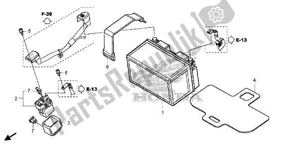 All parts for the Battery of the Honda CBR 500R 2013