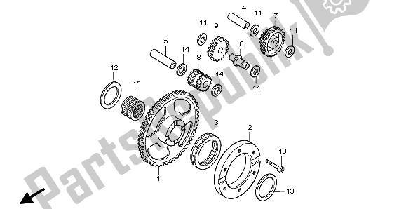 Todas las partes para Embrague De Arranque de Honda NX 650 1996