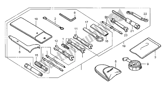 Tutte le parti per il Utensili del Honda CB 600F Hornet 2004