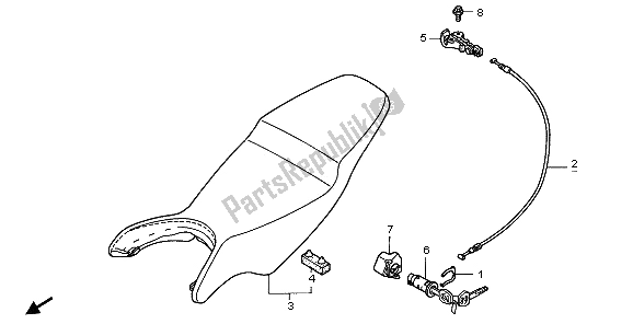 All parts for the Seat of the Honda VFR 800A 2009