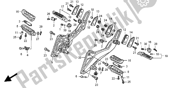 All parts for the Step of the Honda CBR 600 FA 2012