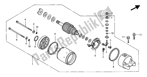 Todas las partes para Motor De Arranque de Honda CB 500 2002