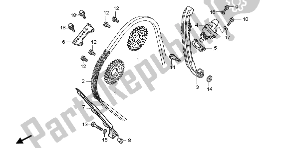 Todas las partes para Cadena De Levas Y Tensor de Honda CBF 1000A 2007