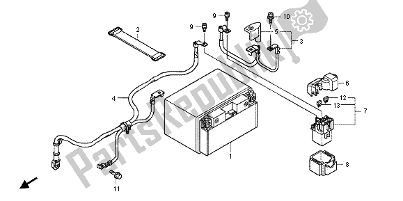Todas las partes para Batería de Honda VFR 1200F 2012