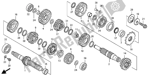 Toutes les pièces pour le Transmission du Honda CRF 250X 2004