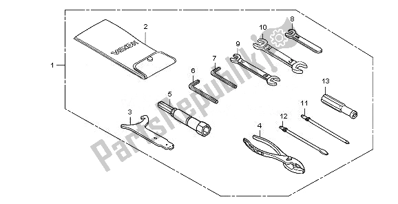 Todas las partes para Herramientas de Honda VT 1300 CXA 2010