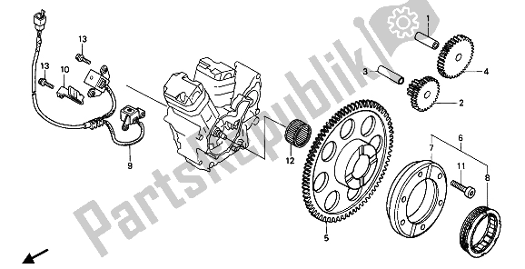 Todas las partes para Generador De Pulso de Honda VT 600C 1990