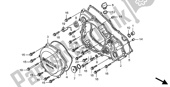 Todas las partes para R. Tapa Del Cárter de Honda CRF 450R 2008