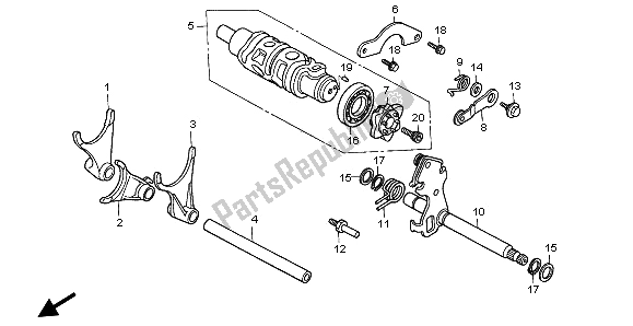 Todas las partes para Tambor De Cambio De Marchas de Honda VFR 800 2002