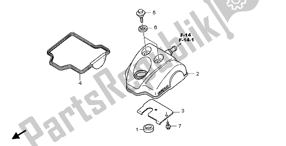 Tutte le parti per il Coperchio Della Testata del Honda CRF 250R 2006