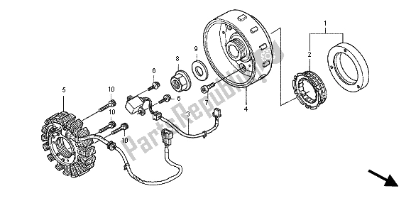 Tutte le parti per il Generatore del Honda SH 125 2012