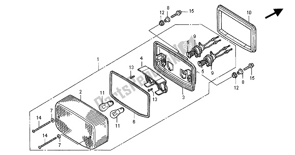 Todas las partes para Luz De La Cola de Honda CB 750F2 2001