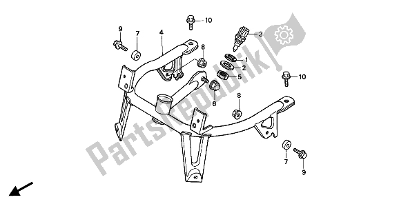 All parts for the Cowl Stay of the Honda GL 1500 SE 1994