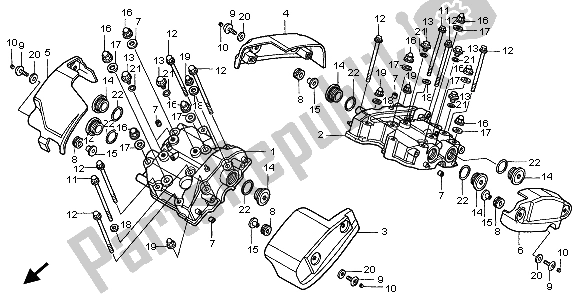 Todas las partes para Cubierta De Tapa De Cilindro de Honda VT 1100C3 1998