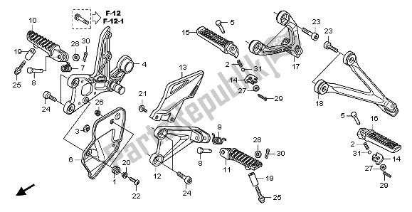 Toutes les pièces pour le étape du Honda CBR 1000 RR 2009