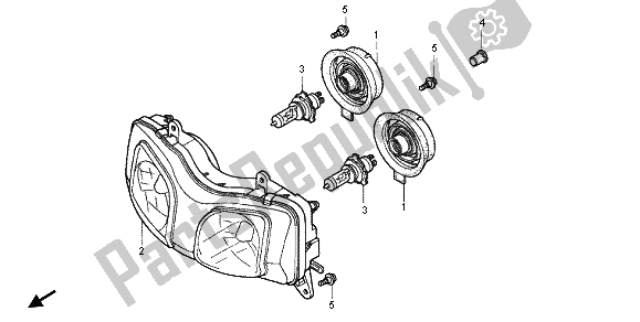 Tutte le parti per il Faro del Honda RVF 400R 1995