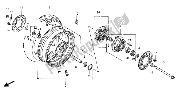 Todas las partes para Rueda Trasera de Honda CBR 1100 XX 2001