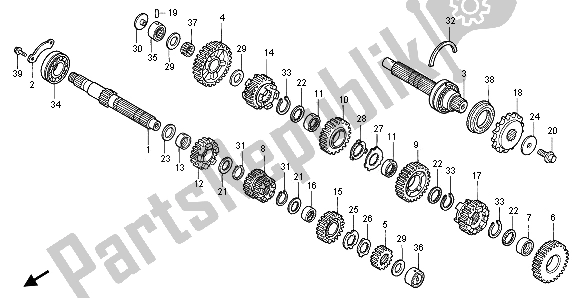 Todas las partes para Transmisión de Honda CBR 600F 1996