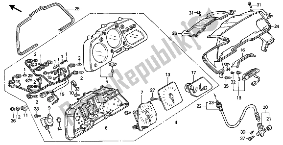 Tutte le parti per il Metro (mph) del Honda VFR 750F 1992