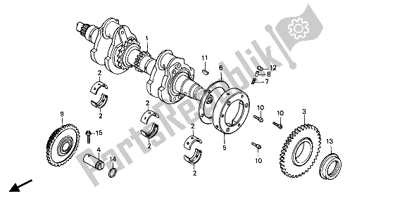 Todas las partes para Cigüeñal de Honda CMX 450C 1987