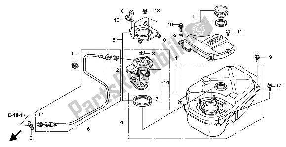 Todas las partes para Depósito De Combustible de Honda ANF 125 2008