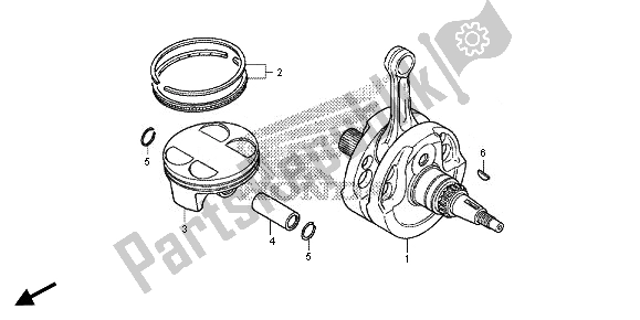 All parts for the Crankshaft & Piston of the Honda CRF 450R 2014