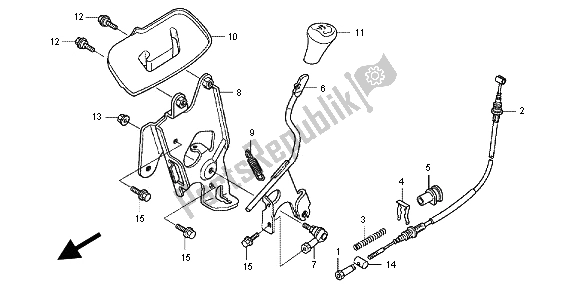 All parts for the Select Lever of the Honda TRX 420 FA Fourtrax Rancher AT 2012